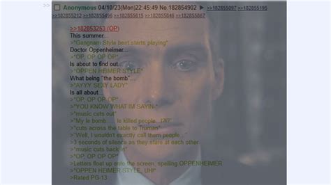 Maybe his <strong>style</strong> works for spectacles like Inception. . Oppenheimer style greentext
